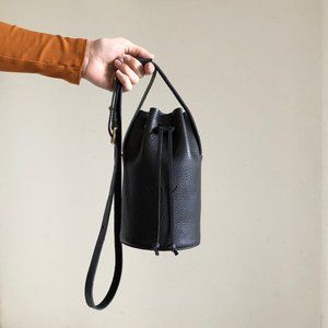 Carv - Black Leather Bucket Bag